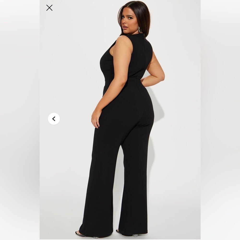 NWT - Fashion Nova Brooklyn Jumpsuit - Black - Size 2X - Picture 6 of 6
